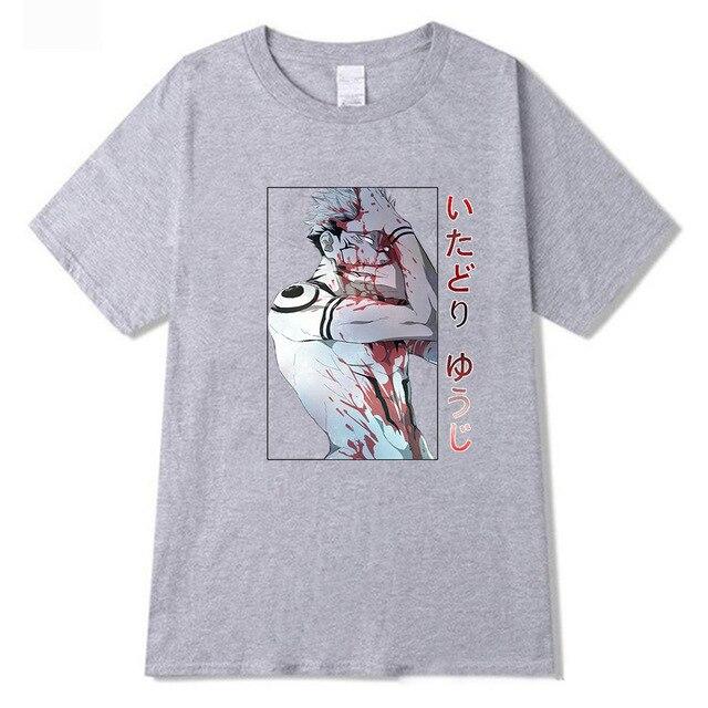 T-shirt Sukuna Ryomen | Jujutsu Kaisen Gris / 4XL Official Jujutsu Kaisen Merch
