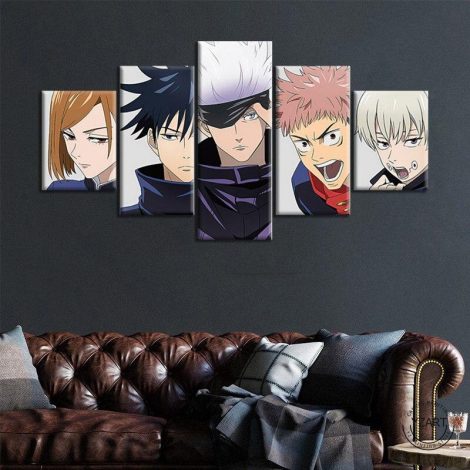 Jujutsu Kaisen painting: Toge, Megumi, Gojo, Nobara, Yuji | Jujtsu ...