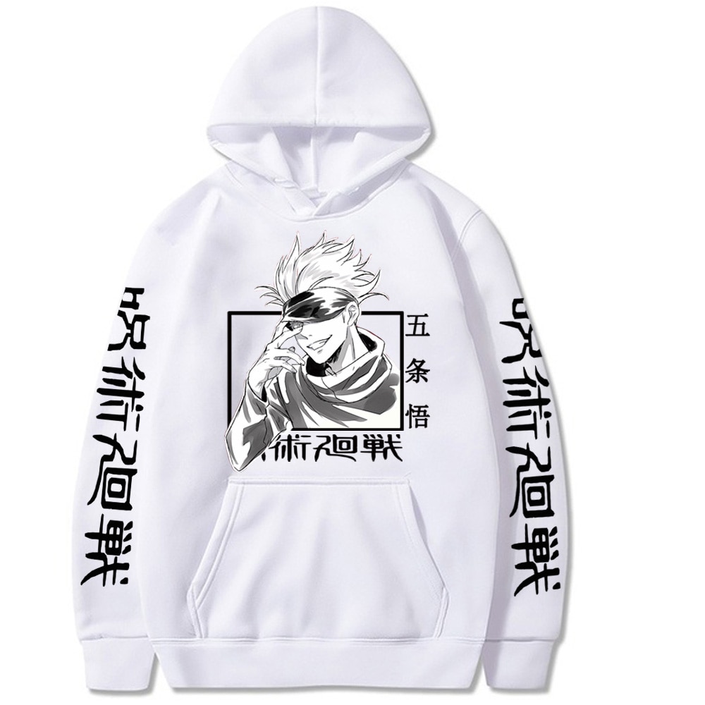 Unisex Anime Jujutsu Kaisen Printed Cotton Cozy Hoodies Hooded Sweatshirts Pullovers Tops